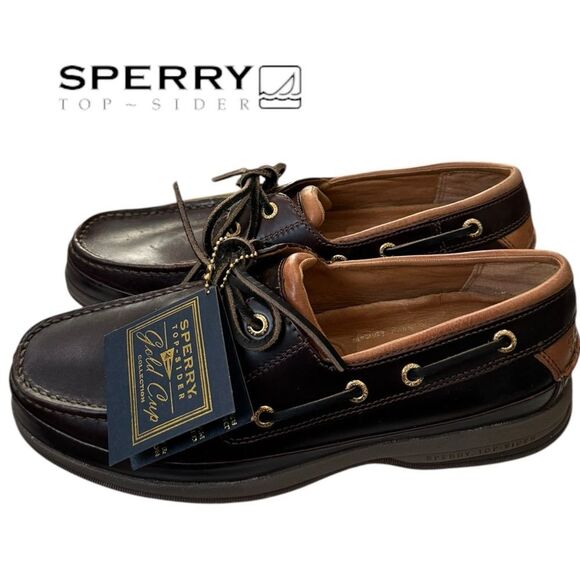 Sperry Top-Sider Men's Gold Boat ASV Amaretto Leather Loafers Boat Shoes 8.5